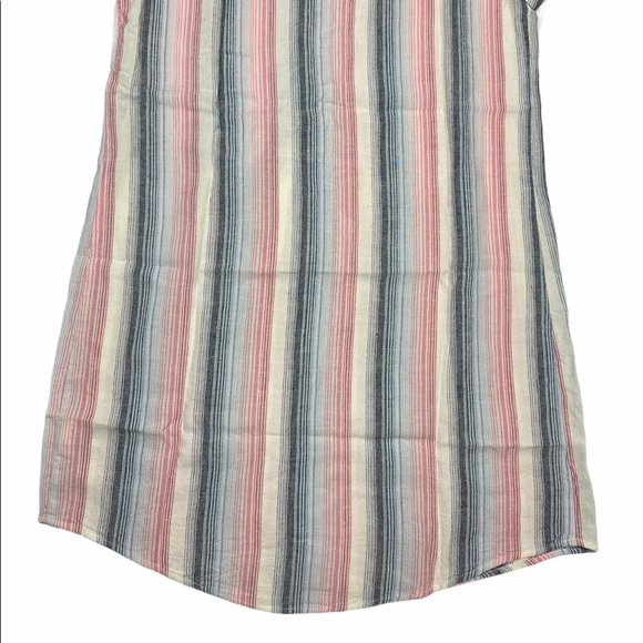 ⚡️SOLD⚡️Anthropologie Dress Striped High Low Tunic Shirtdress Cloth & Stone Pink - Picture 13 of 14